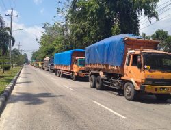 Sat Lantas Polres Dumai Tilang  Truck Over Load