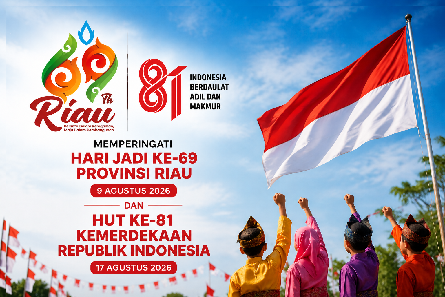 Pemprov Riau Sediakan Twibbon Resmi Peringatan HUT ke-69 Provinsi